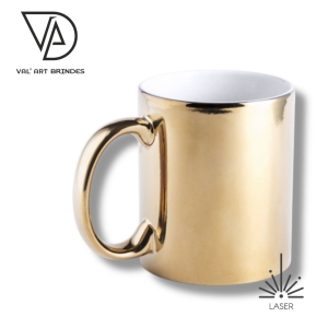 Caneca metalizada dourado Revenda