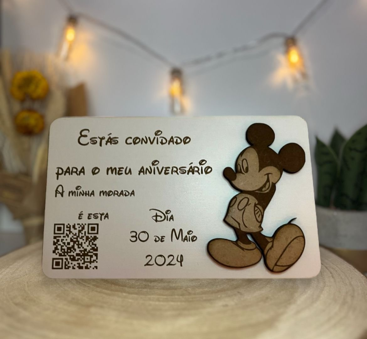 Convite de Aniversário de vários Disney