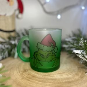 Caneca de Vidro do Grinch Natal Personalizável - Um Natal Cheio de Personalidade