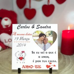 Azulejo Personalizado para o Dia dos Namorados - Amor Gravado para Sempre