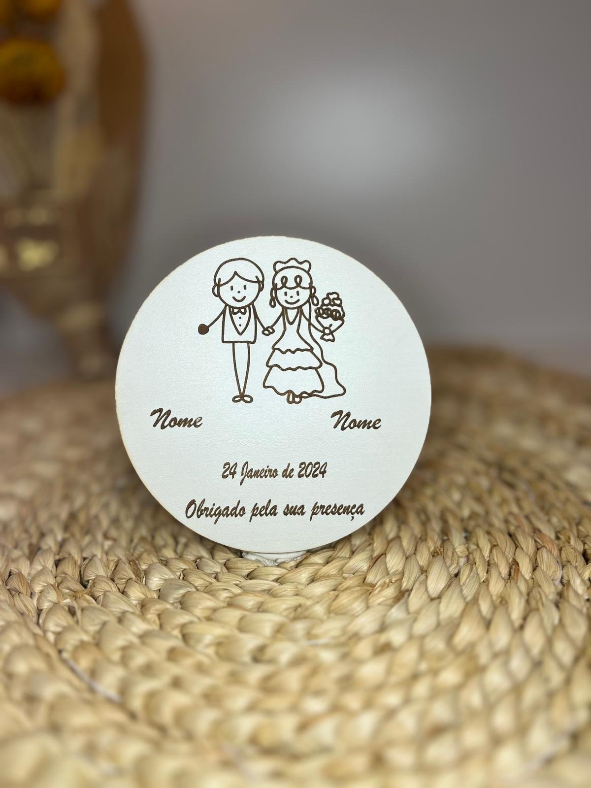 Íman Personalizável de Lembrança de Casamento – Amor que Fica para Sempre - Image 2