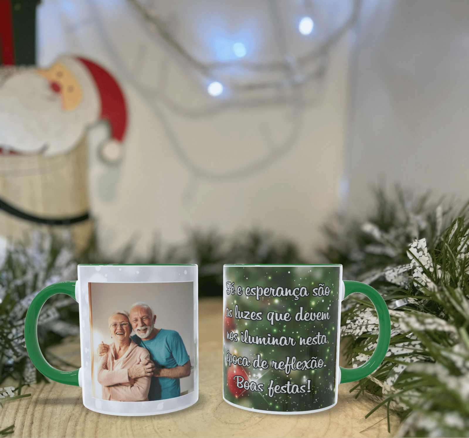 🎅 Caneca Personalizada de Natal – “Fé, Esperança e Boas Festas!” - Image 3