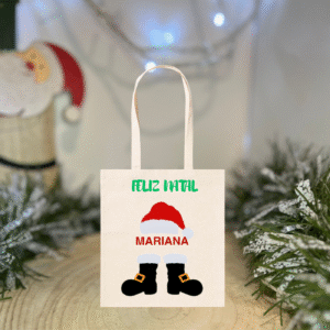 Saco de Natal Personalizado com Nome – Design Pai Natal 140g