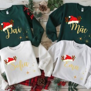 Sweatshirts de Natal Personalizadas   – “Família [Nomes]"