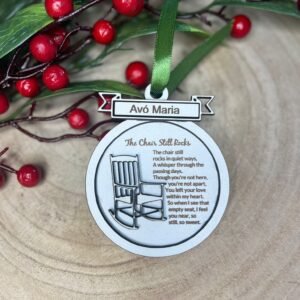 Enfeite de Natal Personalizado – Homenagem a um Familiar com Poema