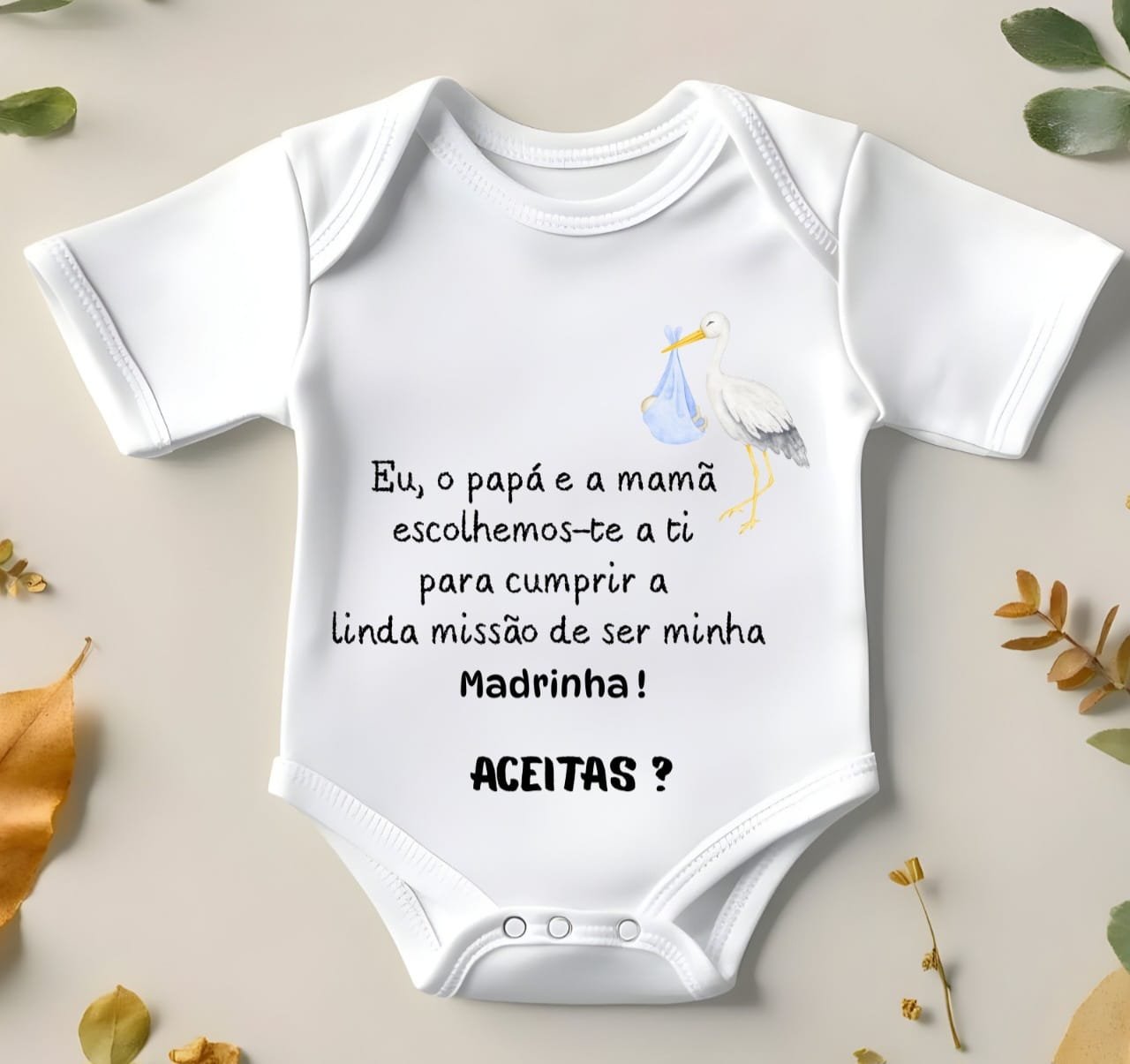 Body Pedido de Madrinha “Missão Especial” – Personalizado e Emocionante