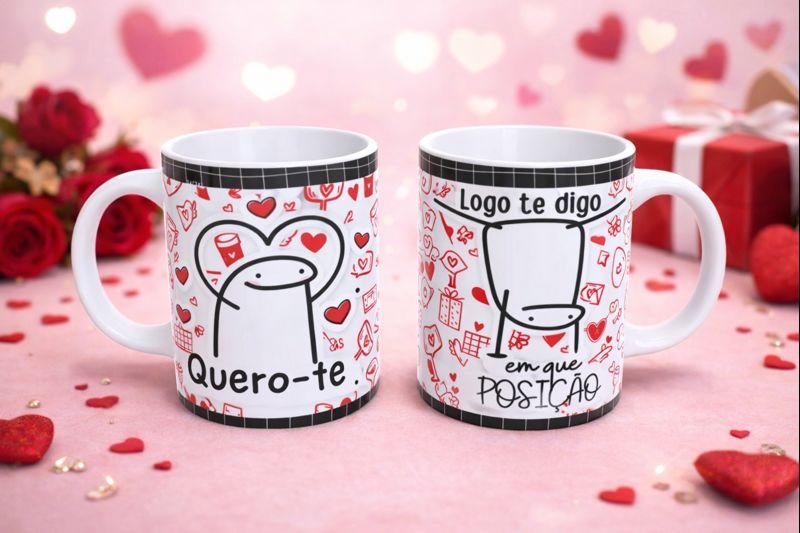 Caneca Divertida “Quero-te… Logo Te Digo em Que Posição”