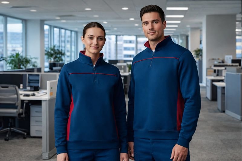 Sweatshirt THUNDER com Meio Fecho – Conforto e Funcionalidade Profissional