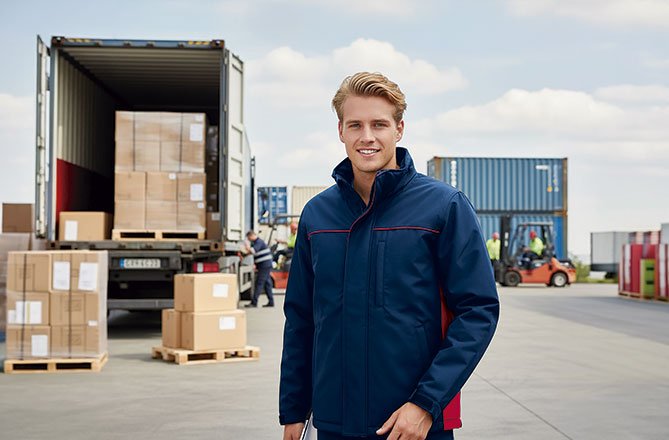Parka THUNDER de Trabalho Impermeável Bicolor com Capuz Dobrável