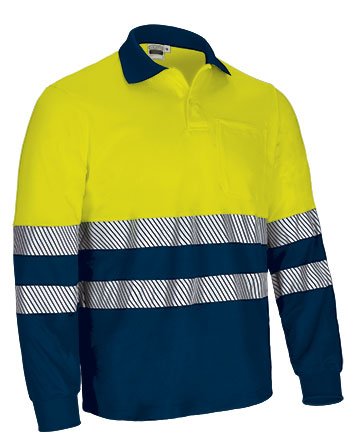 Polo (Albury) Bicolor de Alta Visibilidade com Manga Comprida e Bolso - EPI de Categoria ll - Image 2