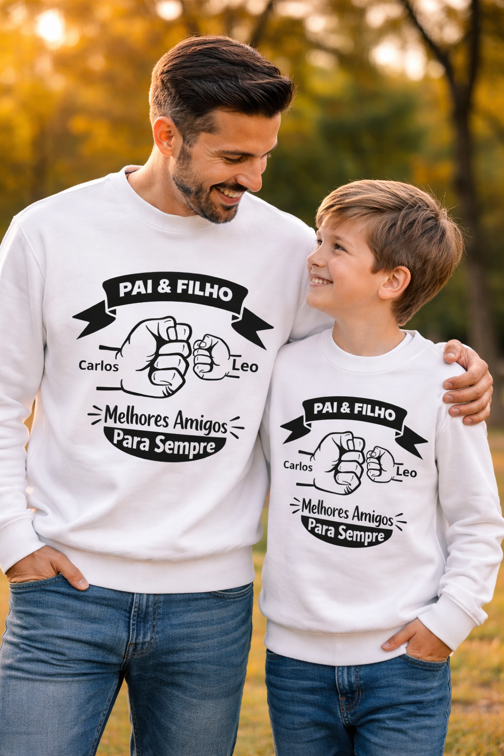💙 Sweatshirts Pai & Filho Personalizadas – Dia do Pai
