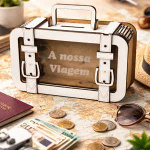 ✈️ Mealheiro Mala de Viagem – “A Nossa Viagem”