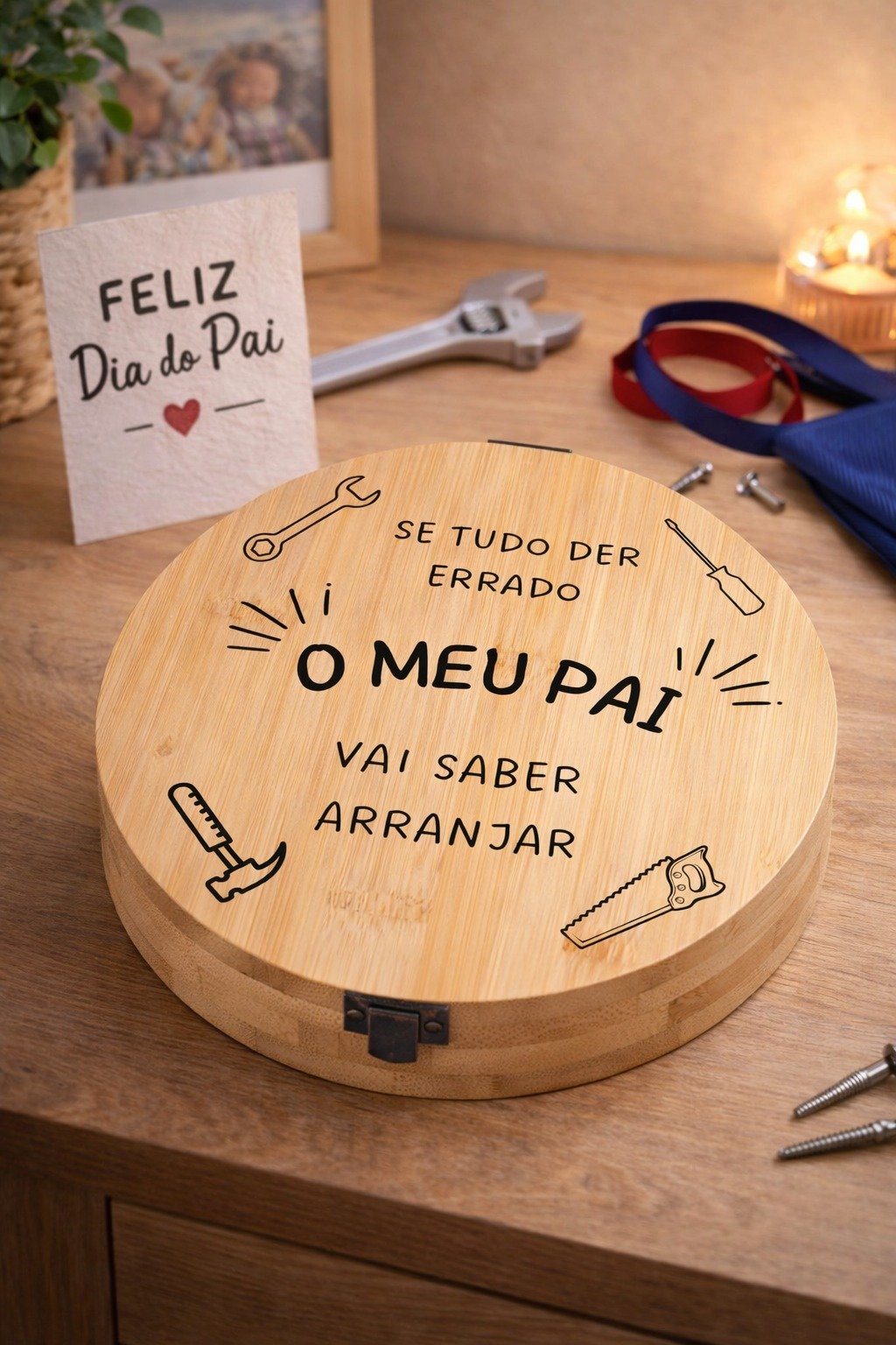Set de Ferramentas em Bambu – Especial Dia do Pai